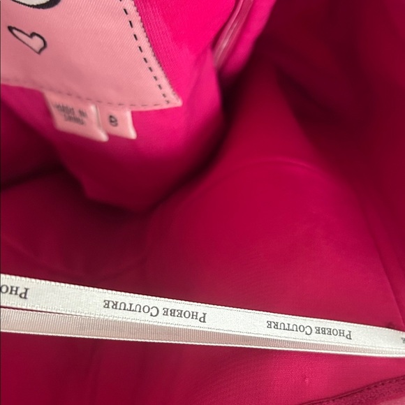 Phoebe Couture Designer Pink Silk Strapless Silk Dress 8 - Picture 6 of 7